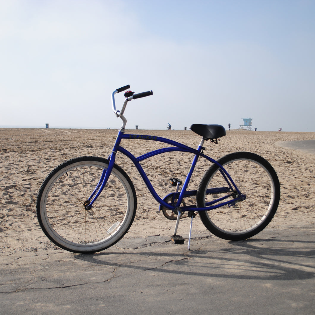 Beach cruiser bicycle rental in Huntington Beach, Orange County, California, 92648