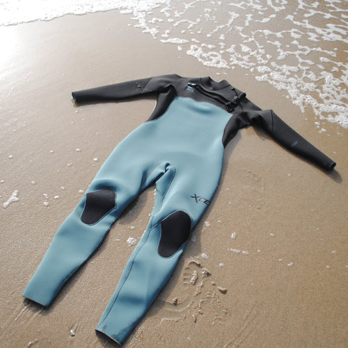 Full wetsuit for cool water ocean activities.