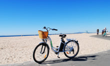 Load image into Gallery viewer, Ladies electric bike with a basket.
