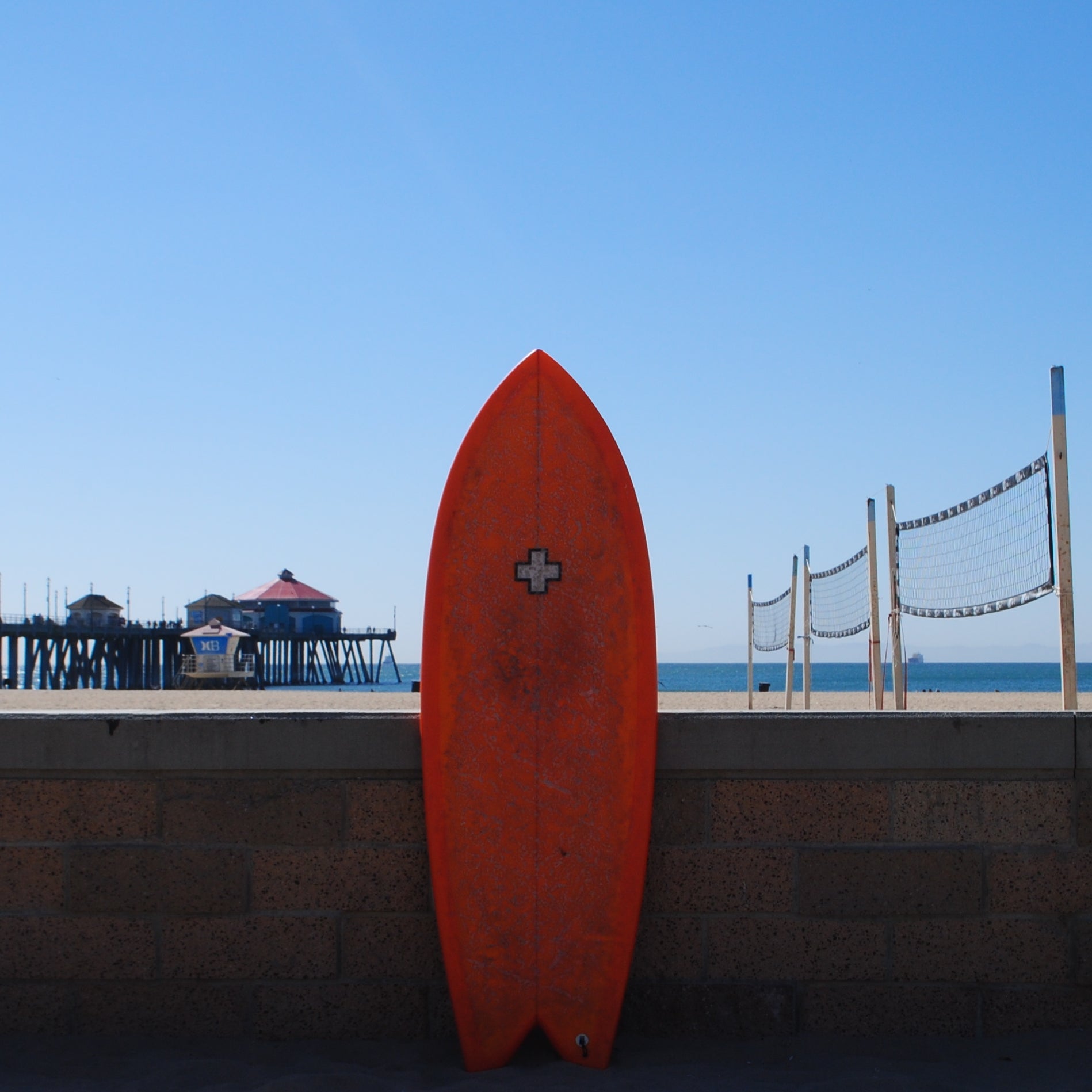 Performance fish model surf board.